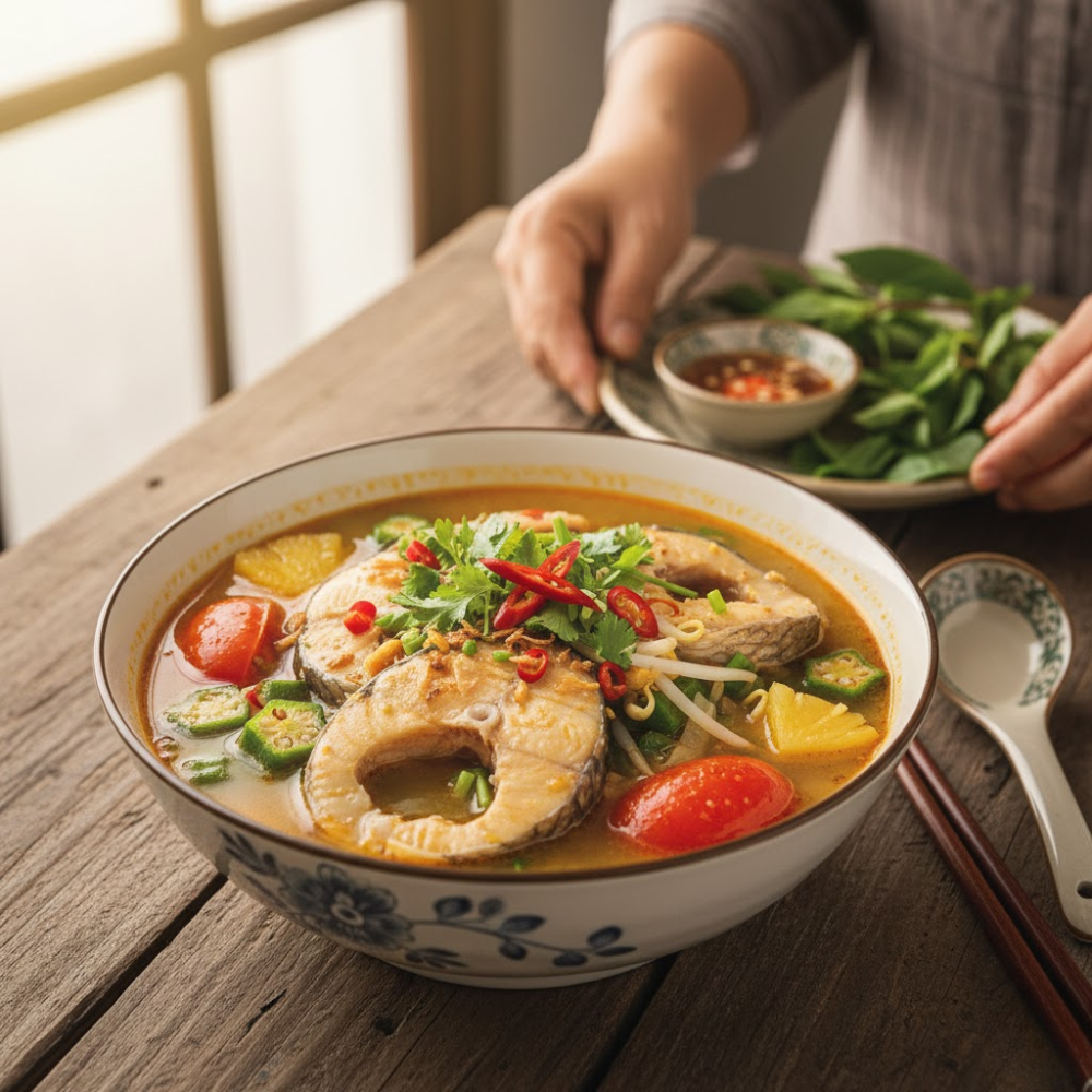 Hương Quê Trong Tô Canh Chua Cá Lóc Mẹ Nấu